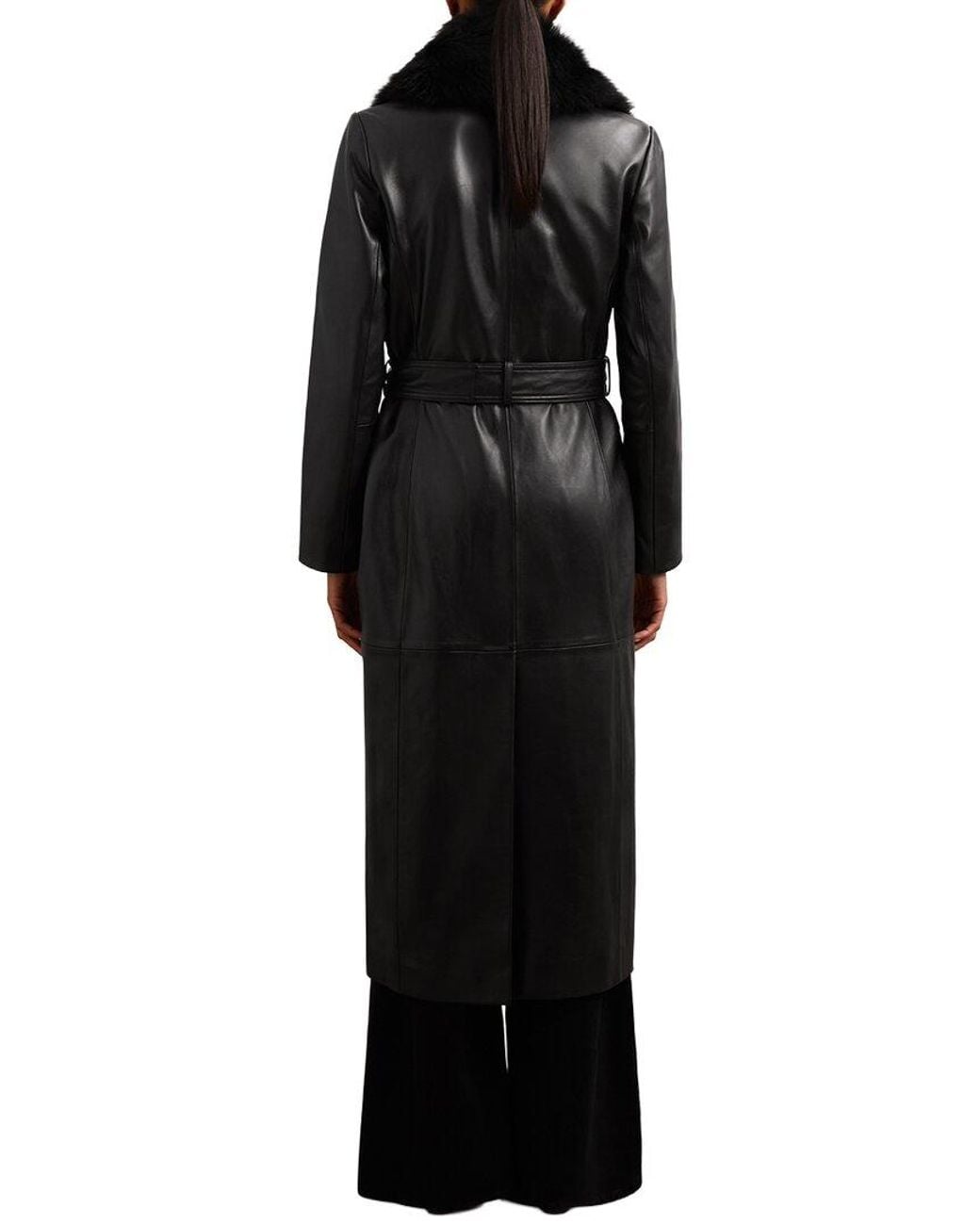 Reiss Black Estee Leather Jacket