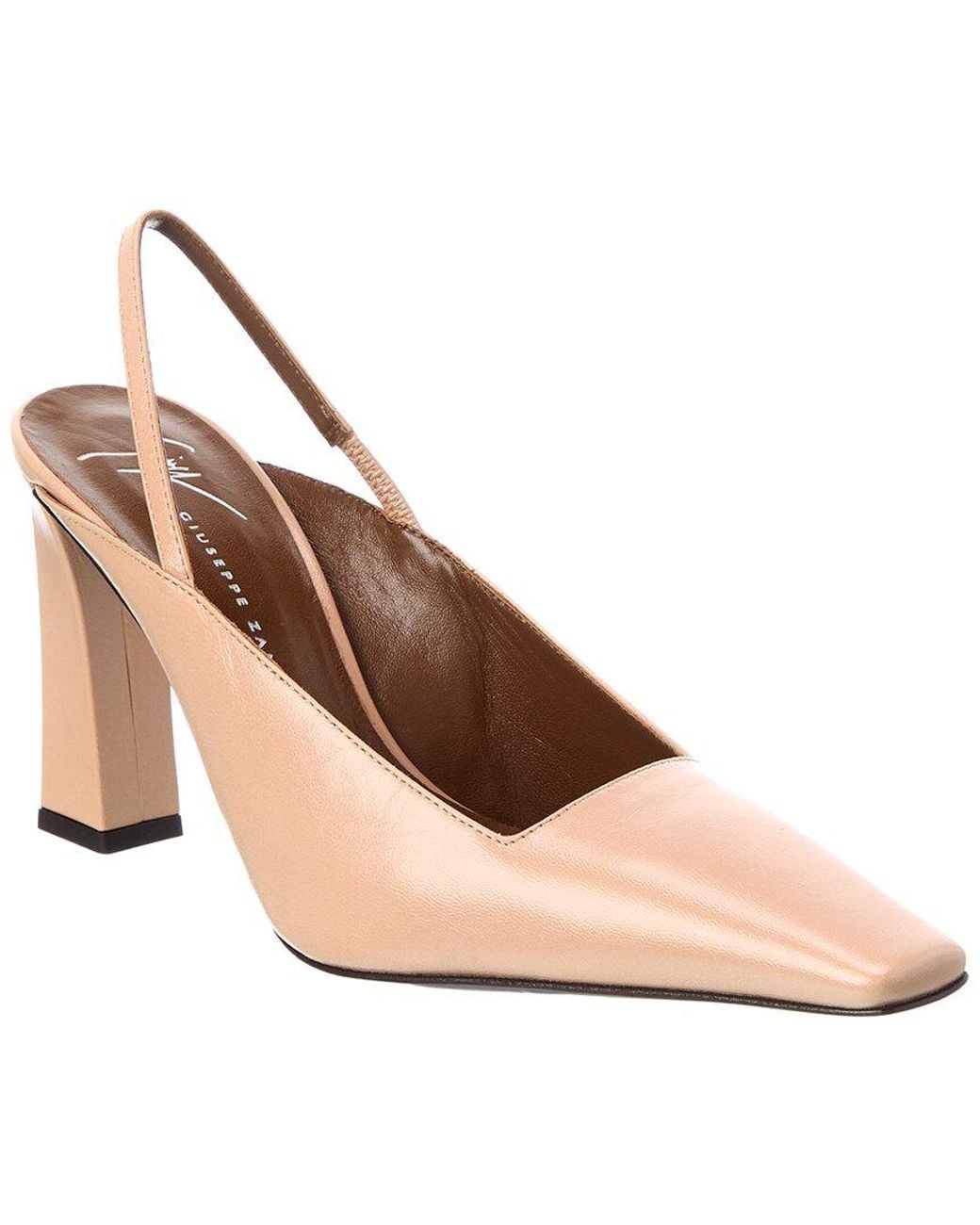 Giuseppe Zanotti Pink Brenda 90 Leather Slingback Pump