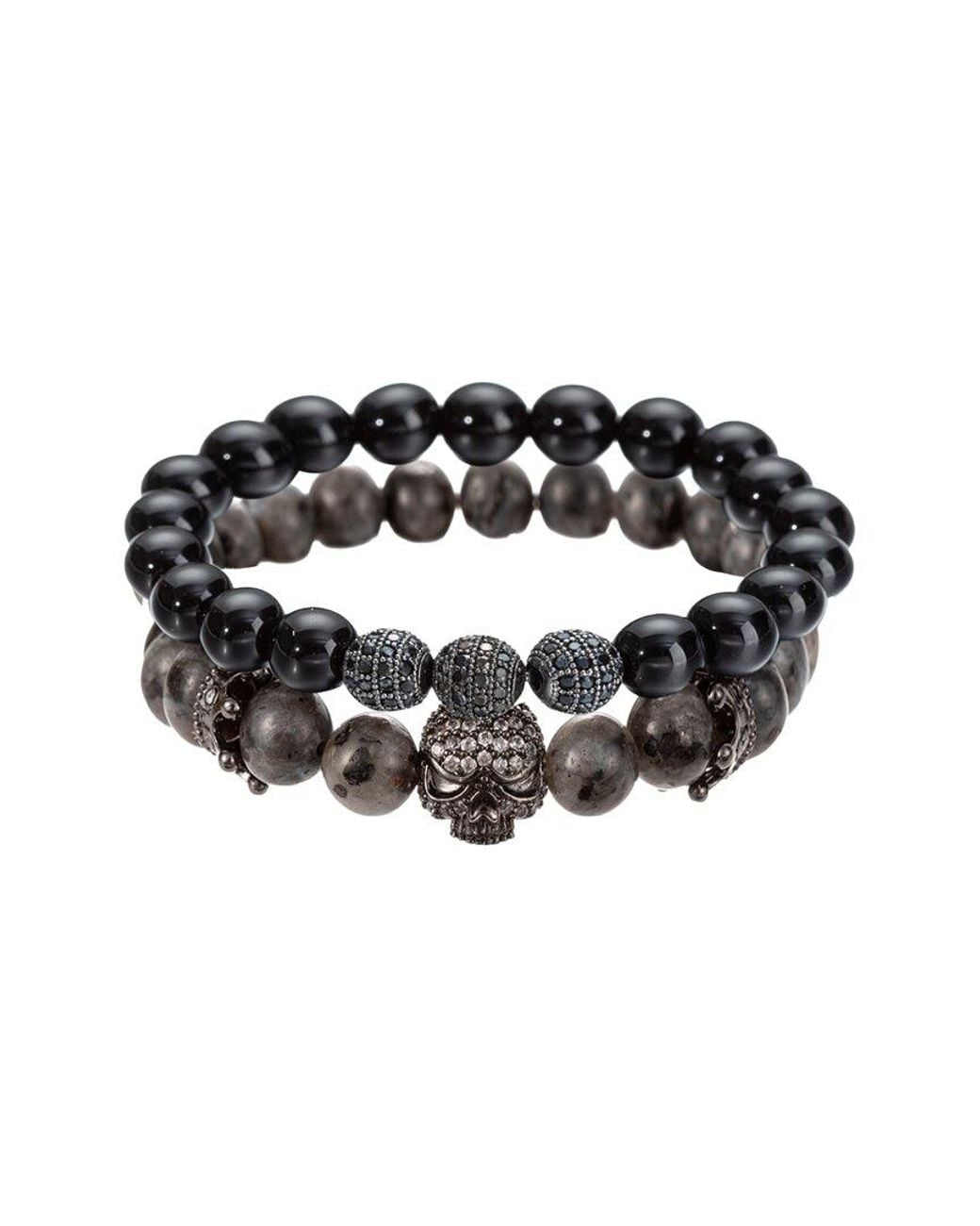 Eye Candy LA Black Josiah Stackable Bracelet