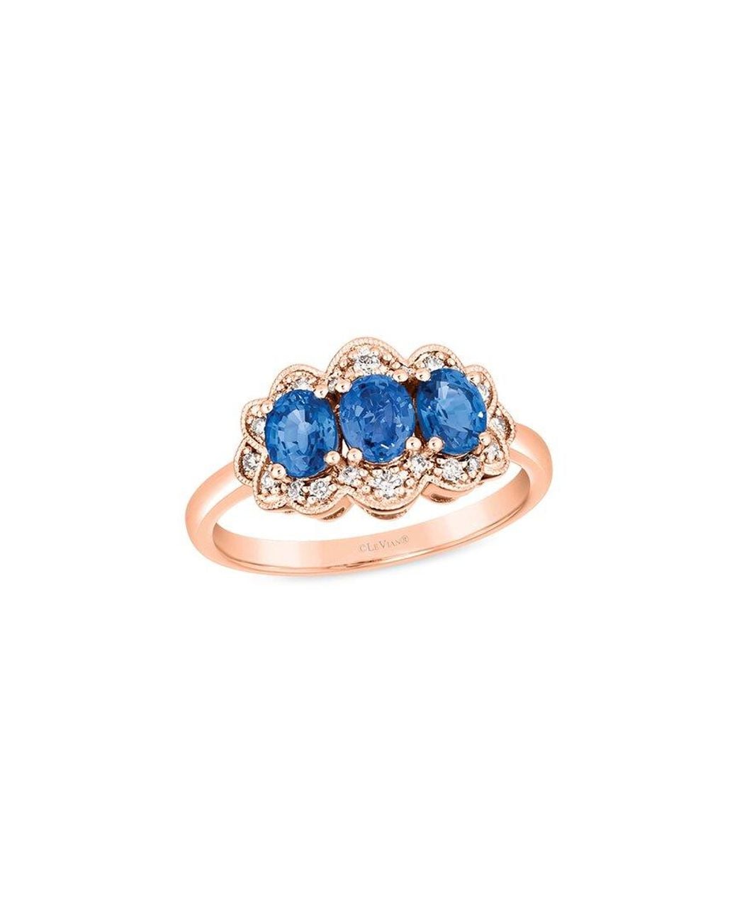 Le Vian Blueberry Sapphire 14K Rose 1.36 Ct. Tw. Diamond & Sapphire Ring