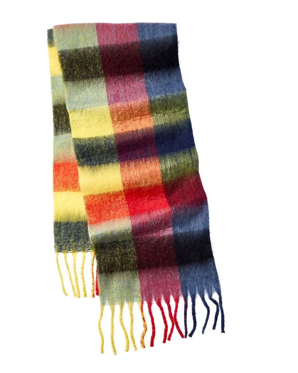 La Fiorentina Red Plush Fringe Scarf