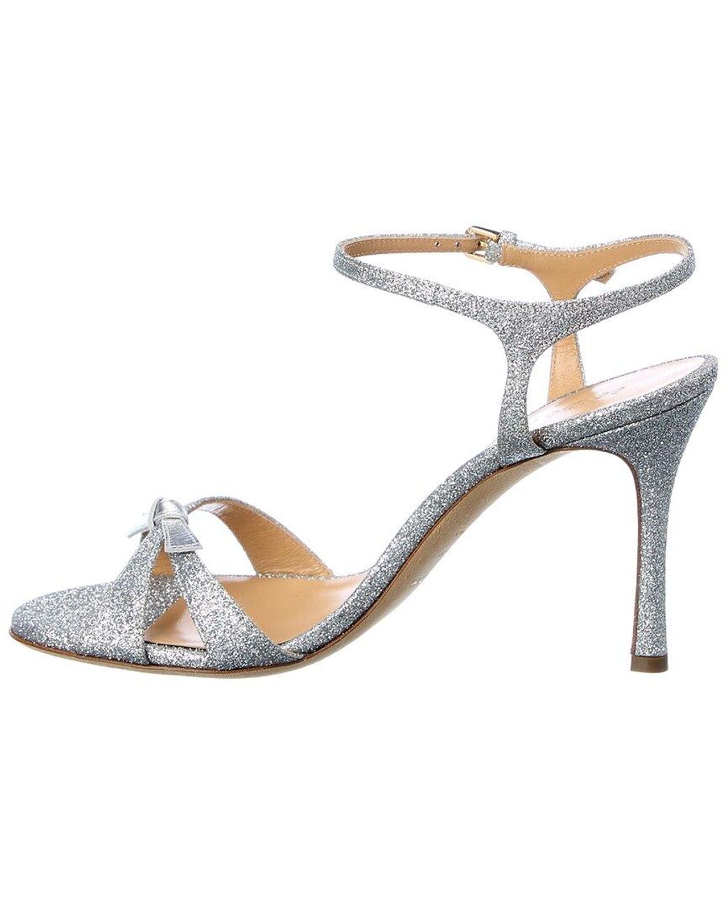 Sergio Rossi Metallic Glitter Sandal