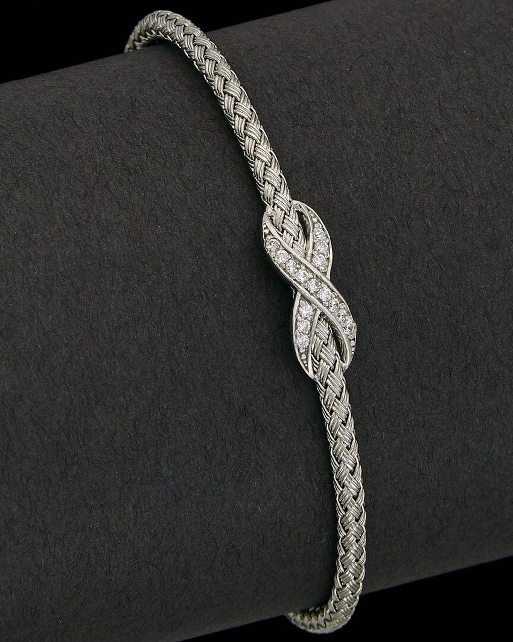 Meshmerise Black 18K Over 0.20 Ct. Tw. Diamond Bracelet