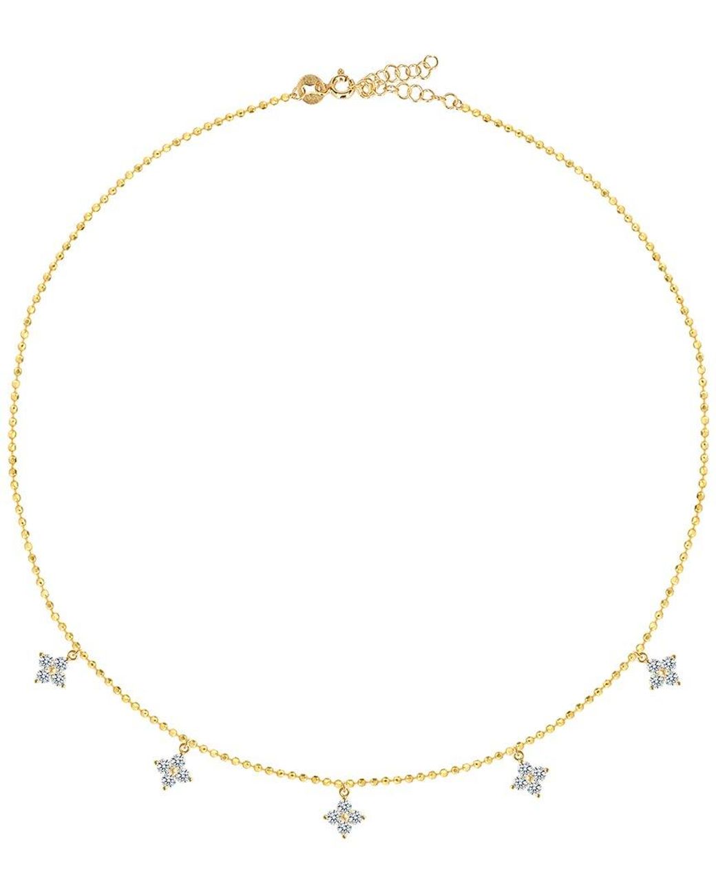 Gabi Rielle Natural 14K Over Cz Sparkling Necklace