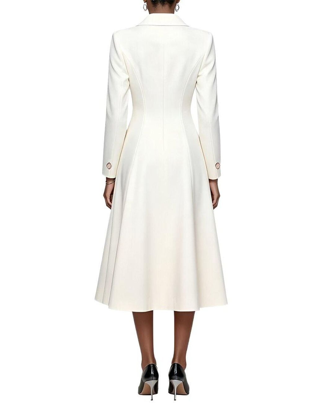 Linda Charm White Midi Dress