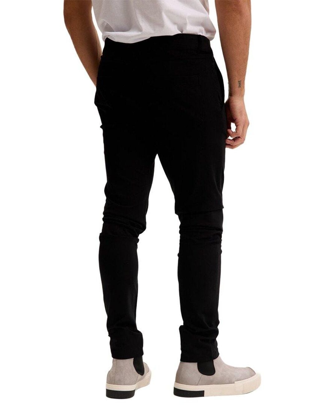 Ron Tomson Black Tapered Casual Wear Pant for men