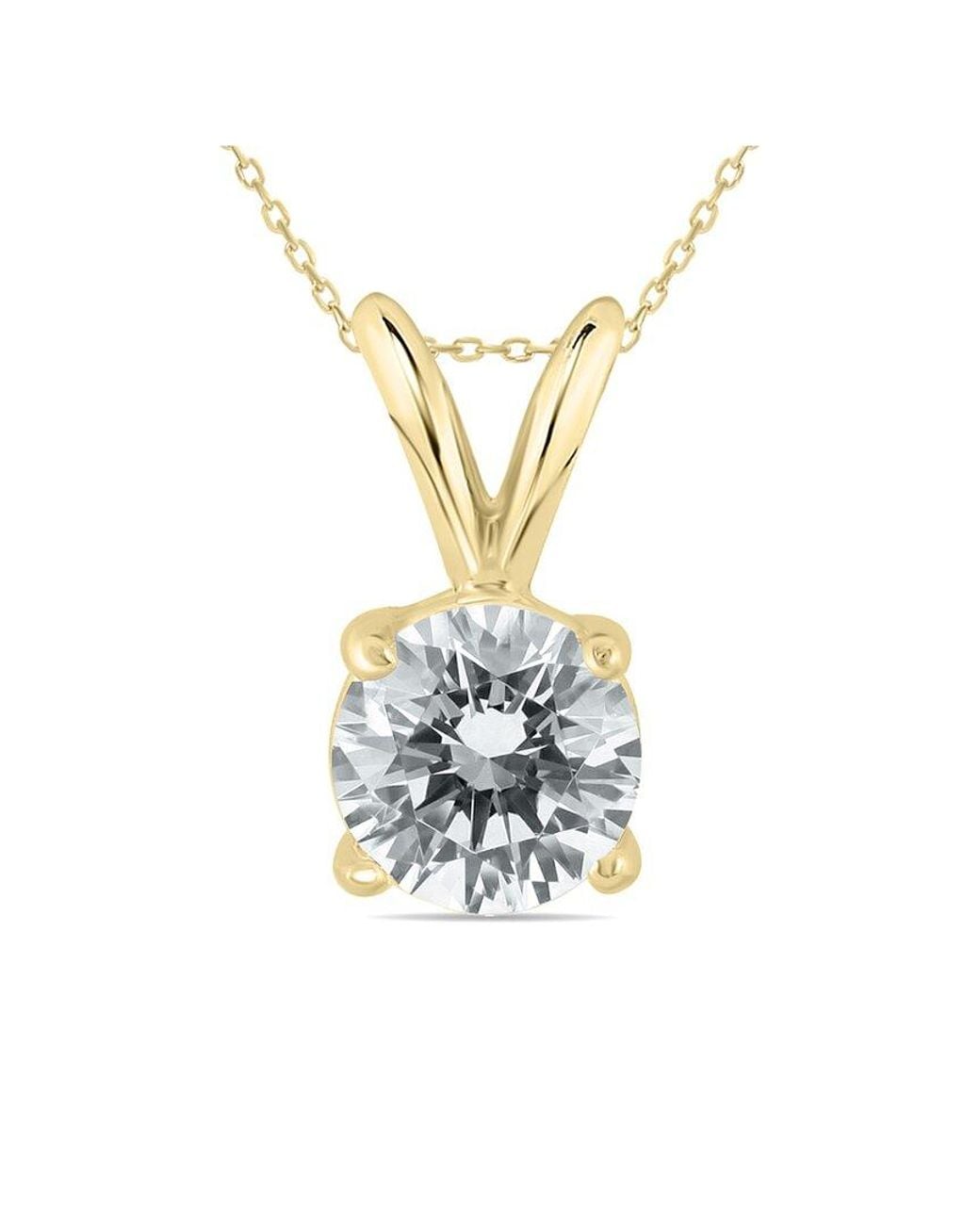 Diamond Select Cuts Metallic 14k 0.96 Ct. Tw. Diamond Necklace