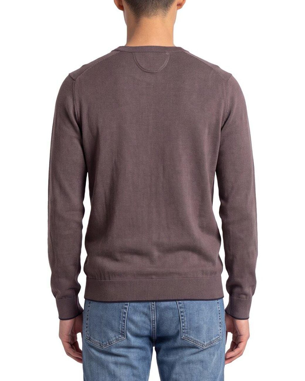 Raffi Gray Jersey Crewneck Sweater for men