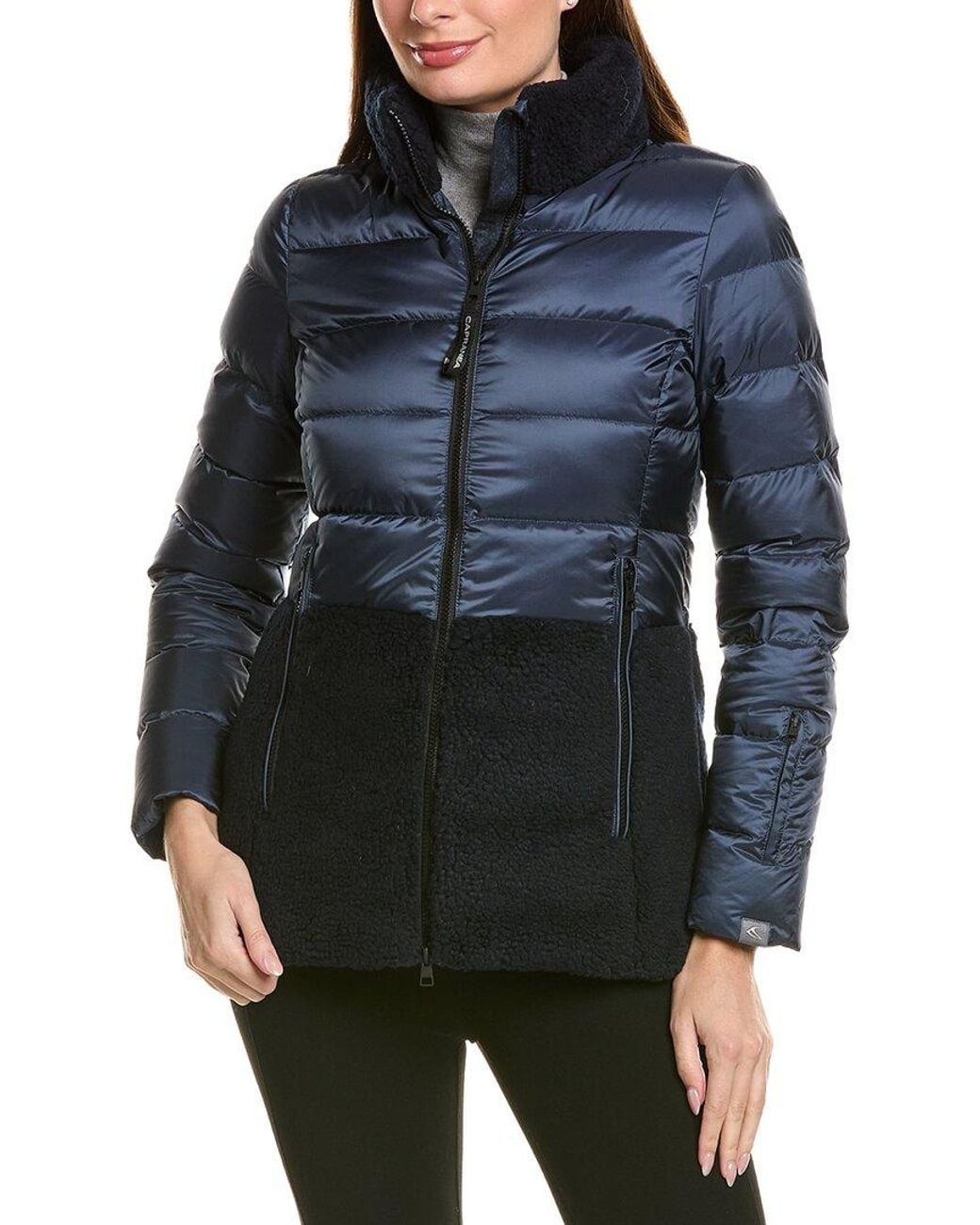 Capranea Blue La Fola Wool-Blend Jacket