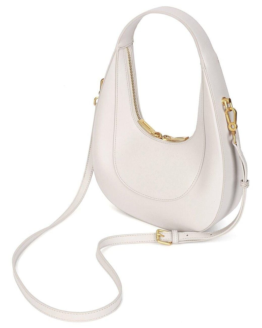 Tiffany & Fred Paris White Smooth Leather Hobo Bag