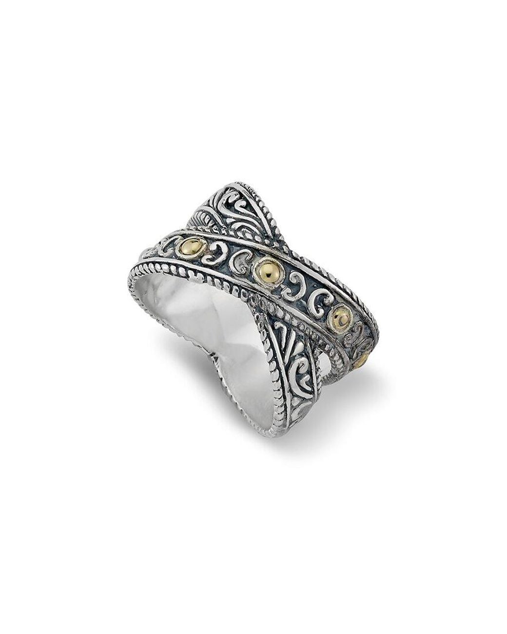 Samuel B. Metallic 18k & Silver Balinese X Ring