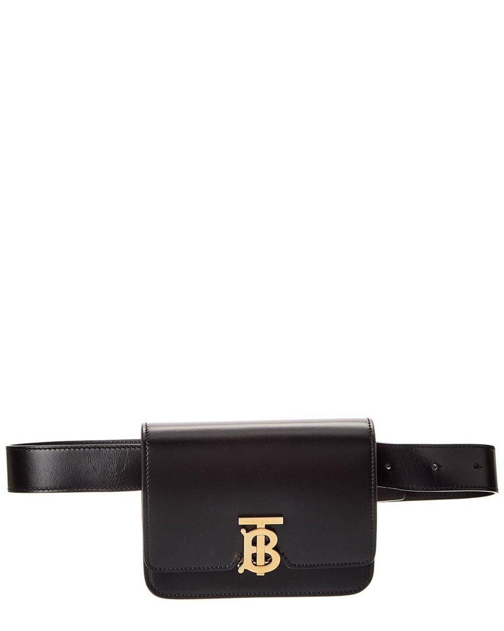 Burberry Black Dnu Tb Leather Belt Bag (Authentic Pre-Owned)