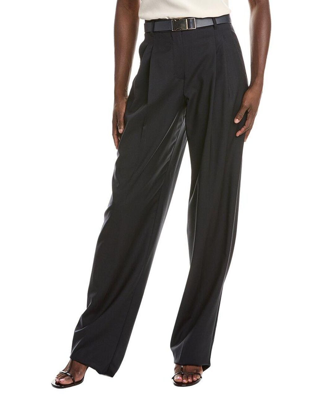 Max Mara Black Studio Bergamo Wool Long Trouser