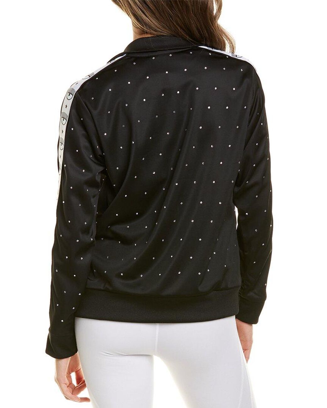 Chiara Ferragni Black 80s Crystal Jacket