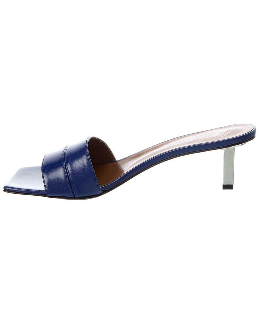 Giuseppe Zanotti Blue Berenys Leather Sandal