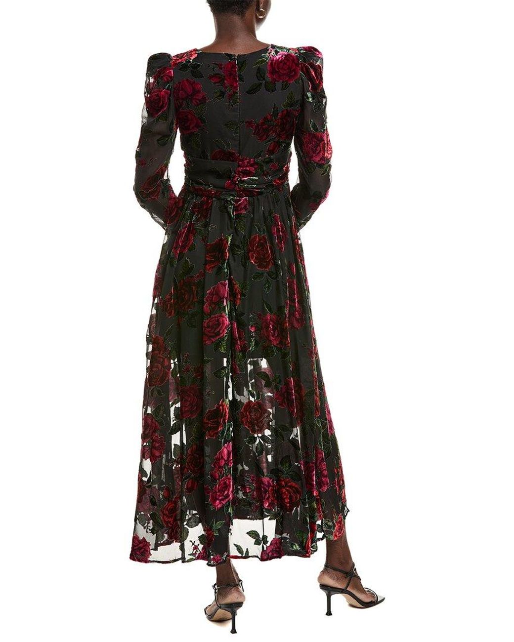 Rachel Parcell Burnout Velvet Midi Dress in Brown Lyst UK