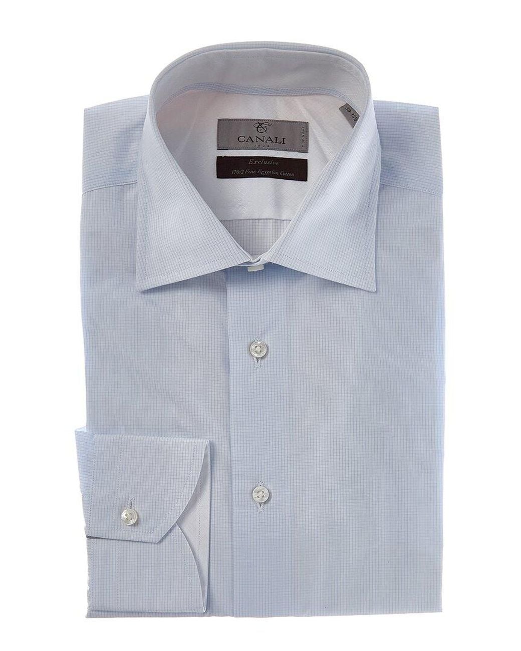 Canali Blue Dress Shirt for men