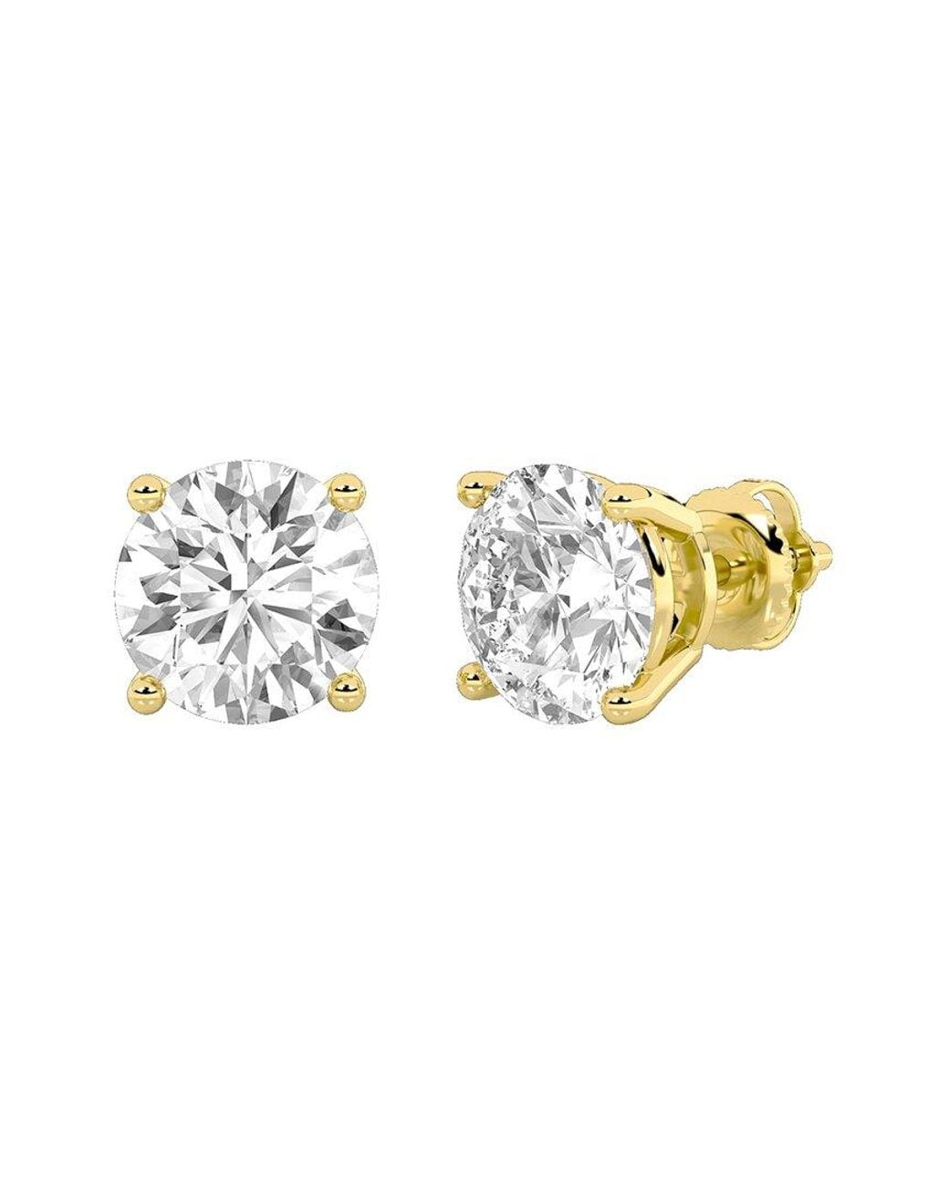 Lab Grown Diamonds Metallic 14K 2.00 Ct. Tw. Lab-Grown Diamond Earrings