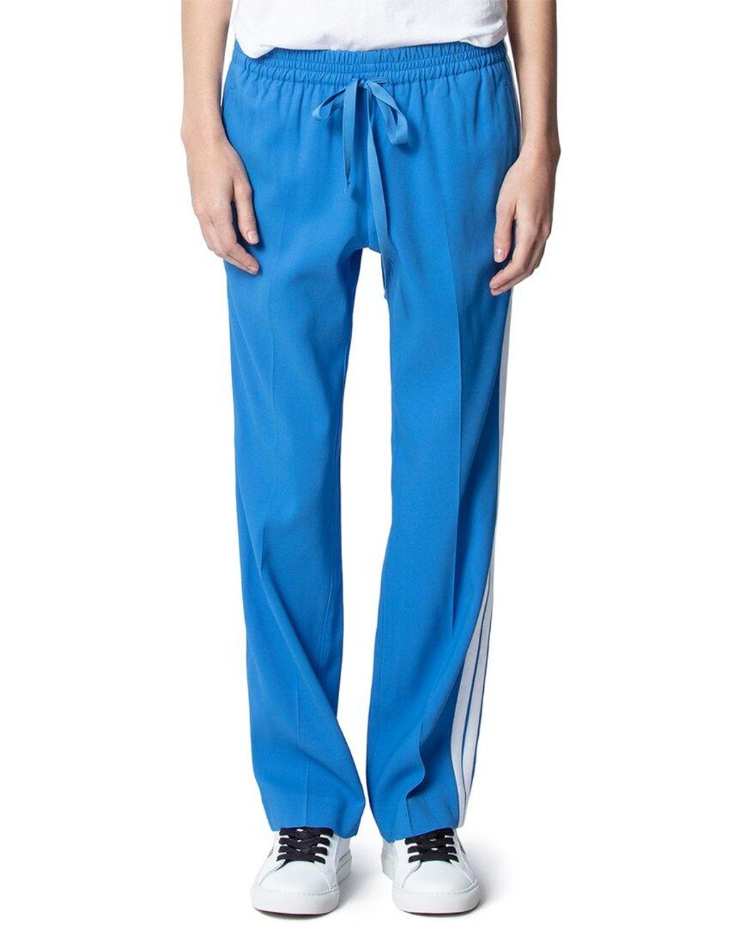 Zadig & Voltaire Poeme Satin Wool Pant in Blue | Lyst Canada