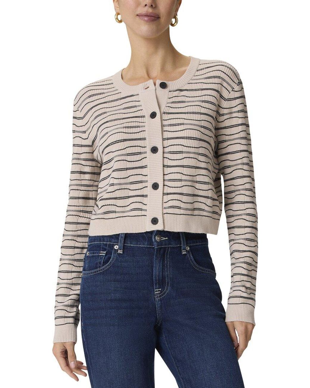 Splendid Blue Crew Stripe Cardigan