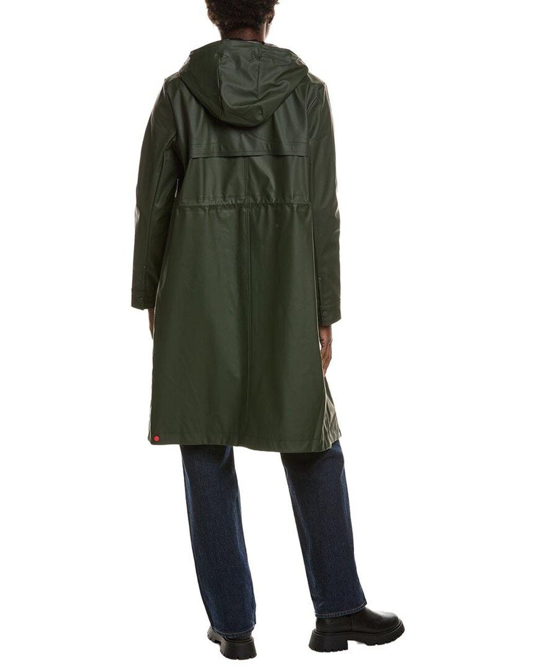 Hunter Black Darcy Rubberized Longline Rain Jacket