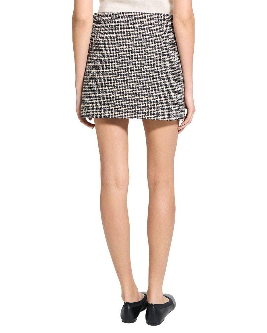 Theory Gray Western Pocket Mini Skirt