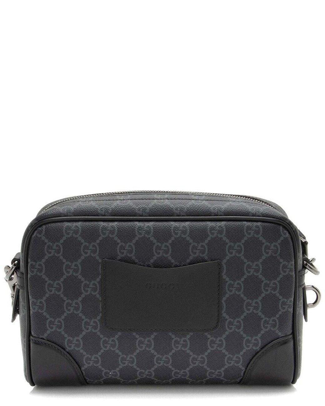 Gucci Black GG Supreme Emblem Small Crossbody (authentic Pre-loved)