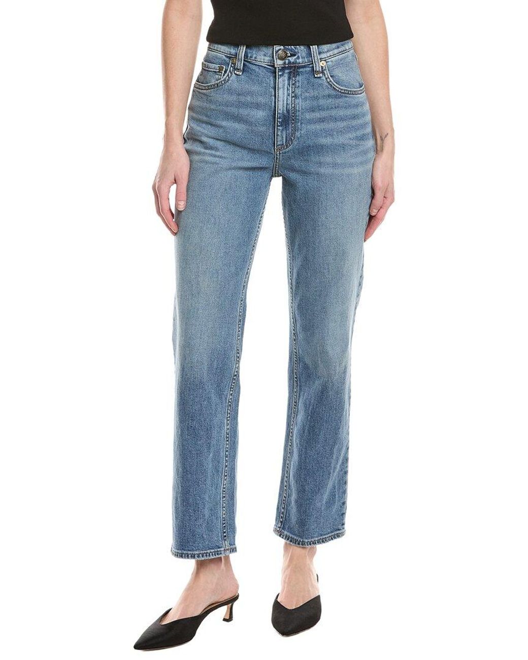 Rag & Bone Blue Harlow Orian Ankle Straight Jean
