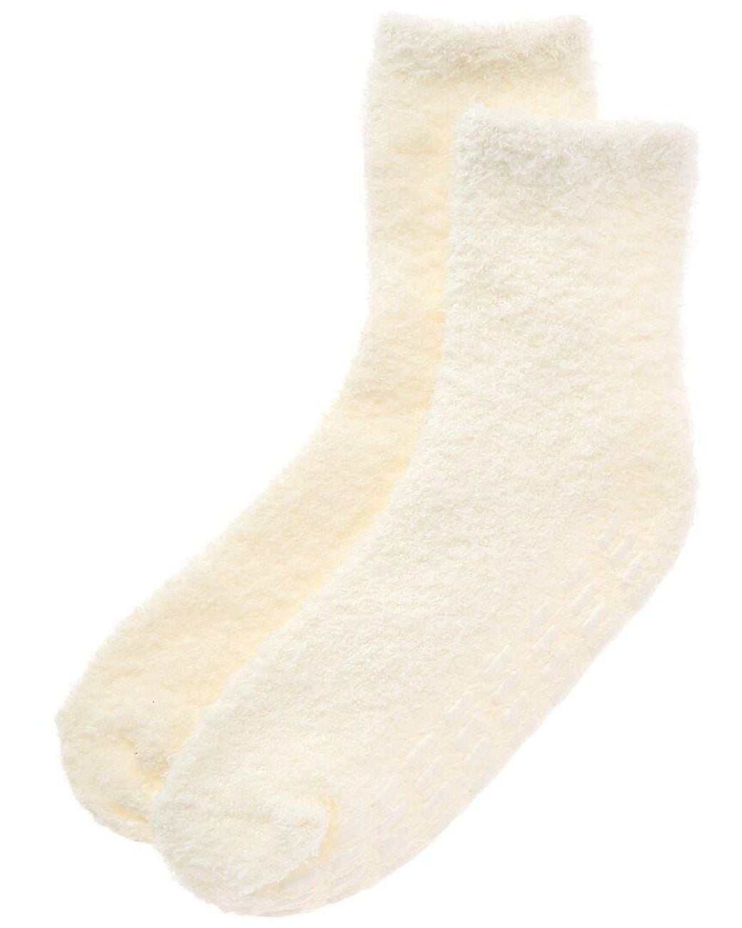 Haute Dreamz Natural 3pc Velour Plush Pajama With Cozy Socks