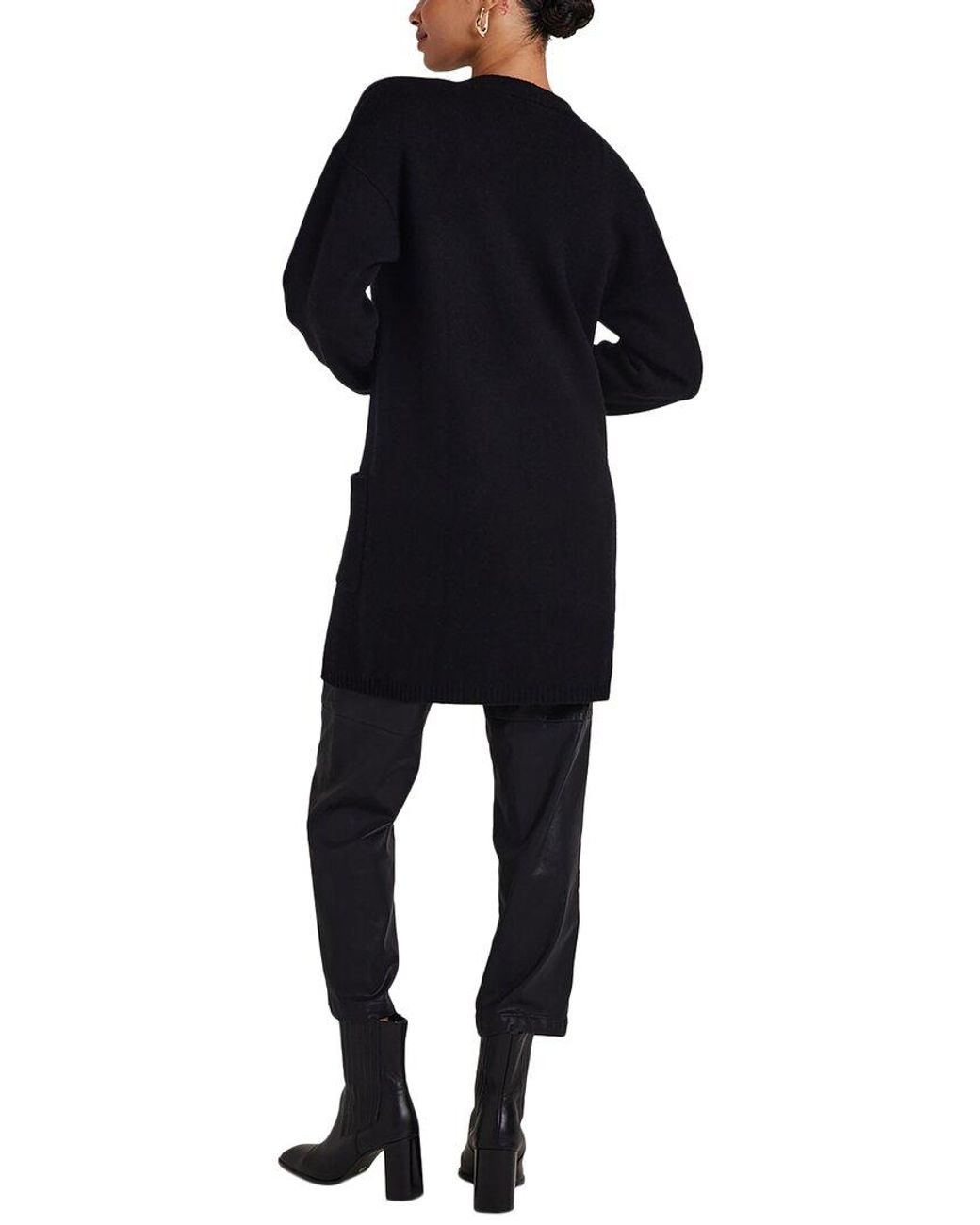 Bella Dahl Black Simple Wool & Cashmere-Blend Cardigan