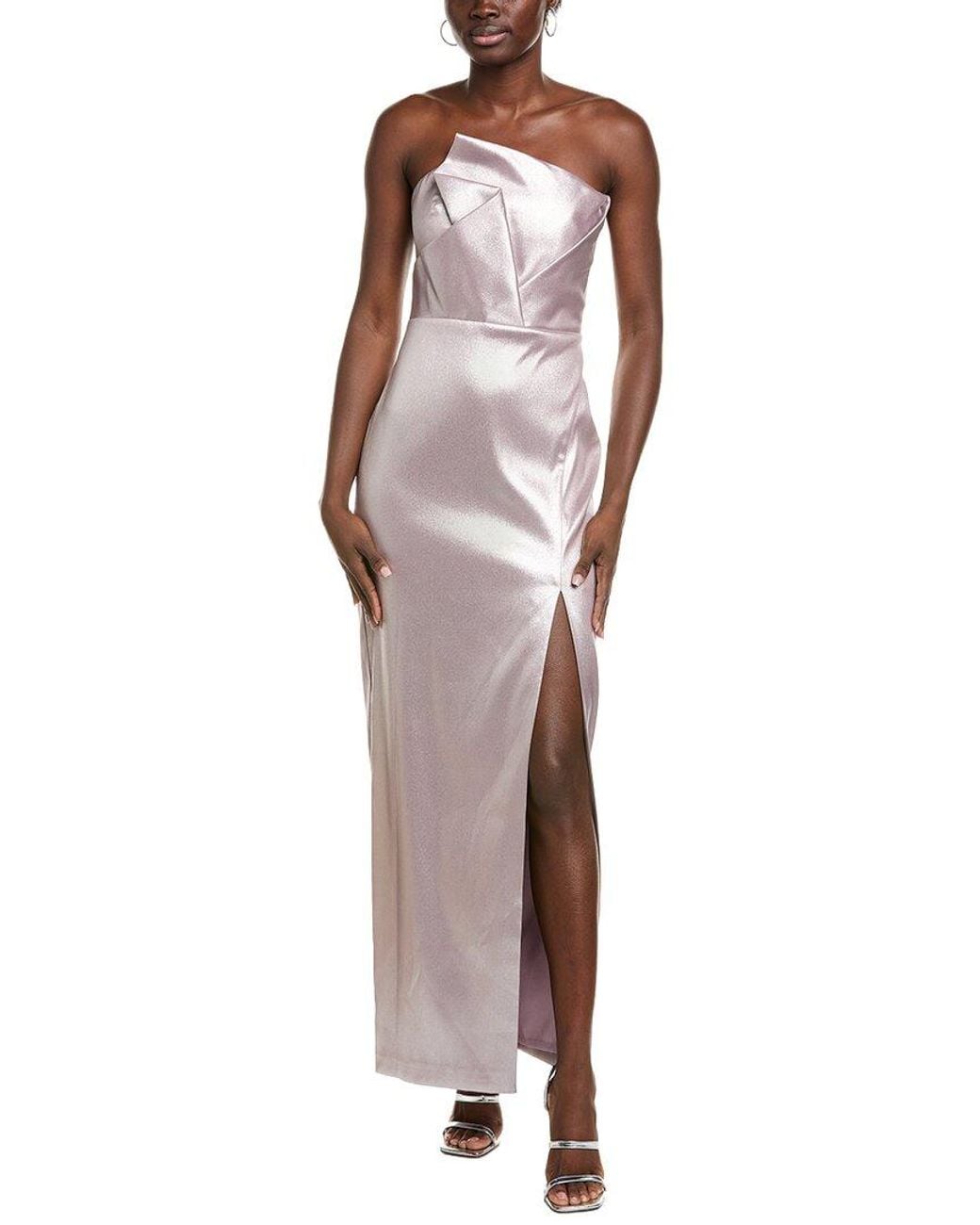 Aidan Mattox Pink Coated Column Gown