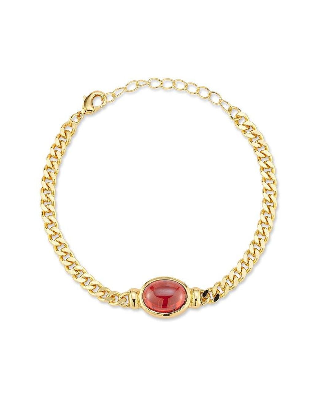 Chloe and Madison Metallic Jewelry 18K Plated Cz Pendant Bracelet