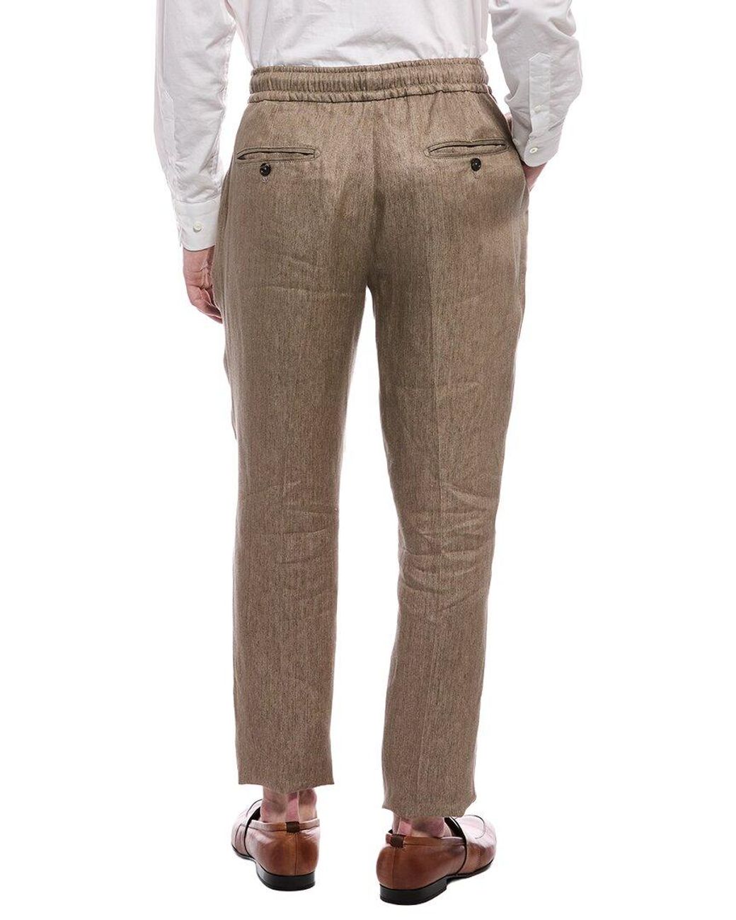 Isaia Natural Linen Trouser for men