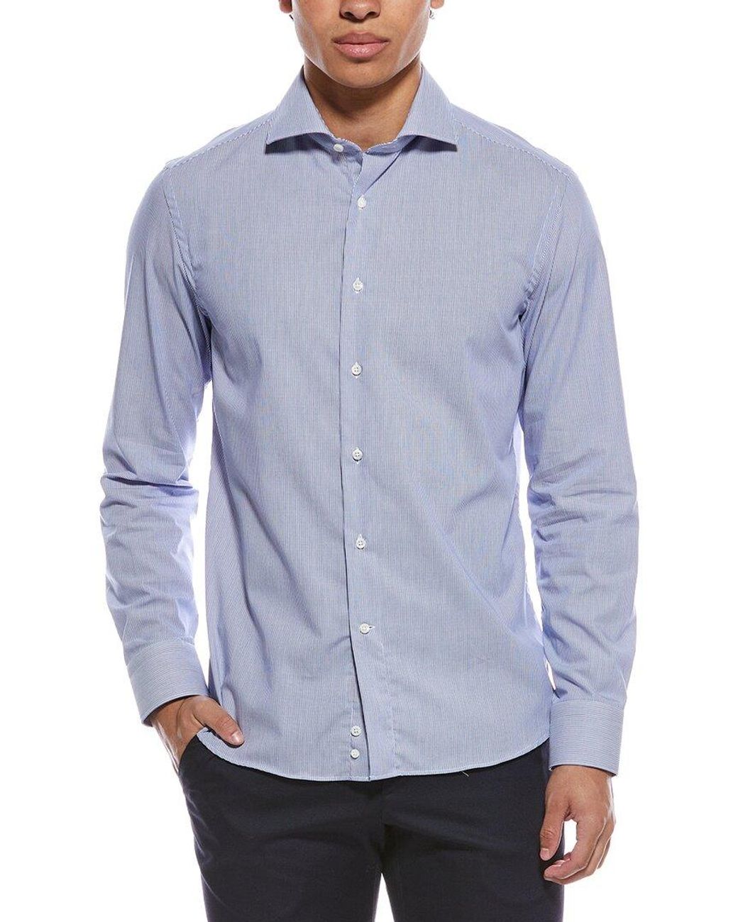 Canali Blue Dress Shirt for men