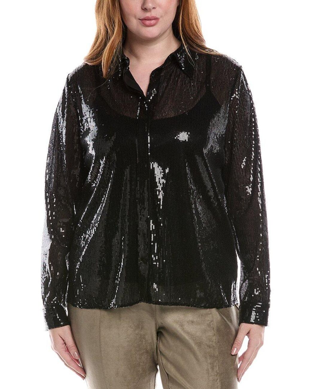 Michael Kors Black Collection Sequin Hansen Shirt