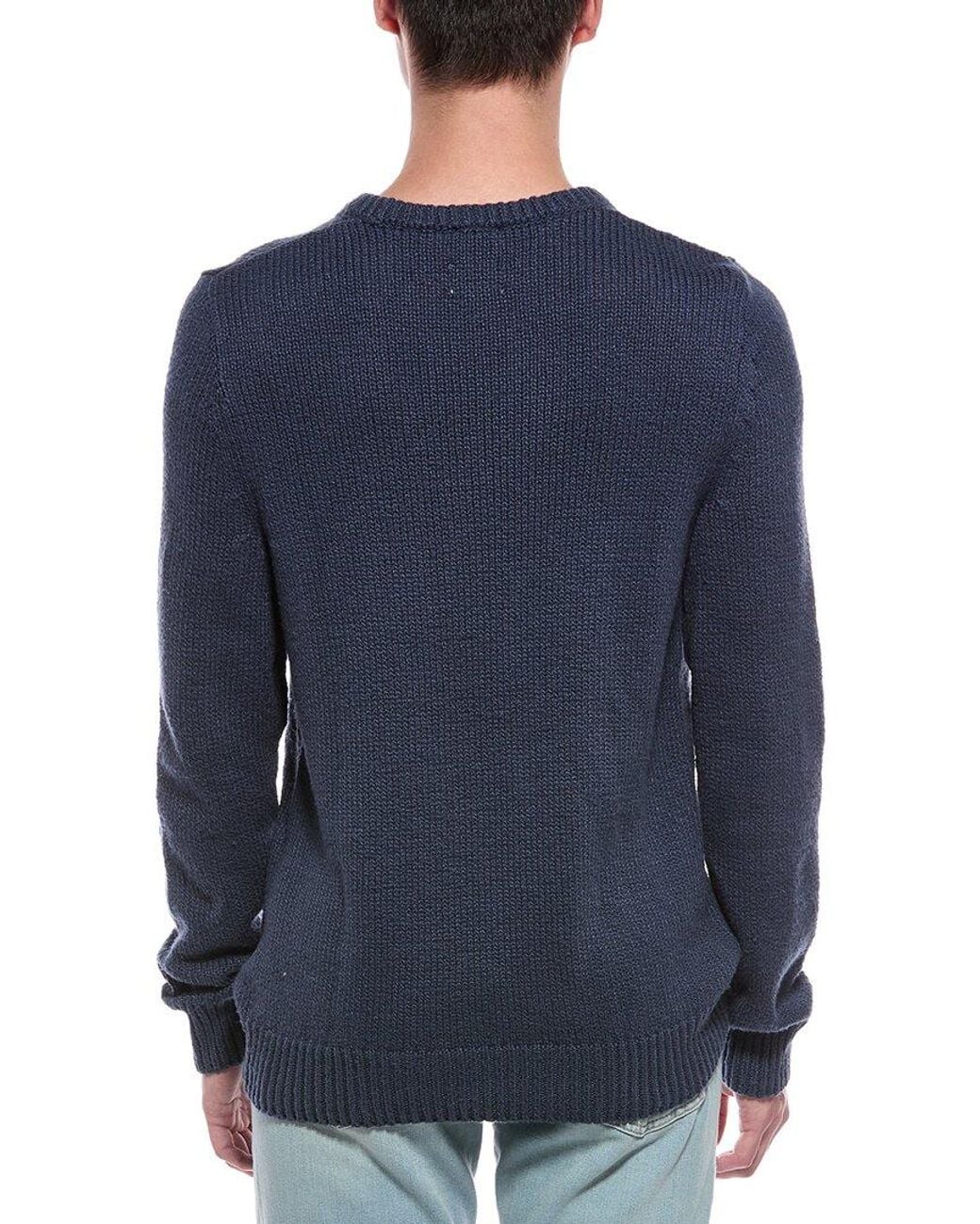 Faherty Brand Blue Heirloom Crewneck Sweater for men