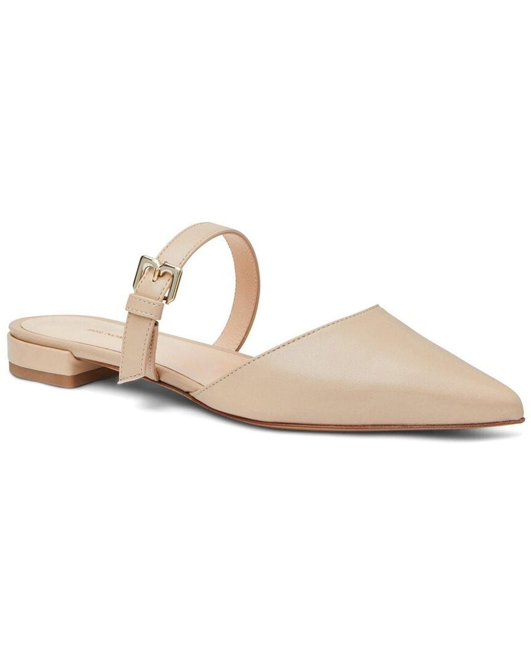 Bruno Magli White Pasha Leather Mule