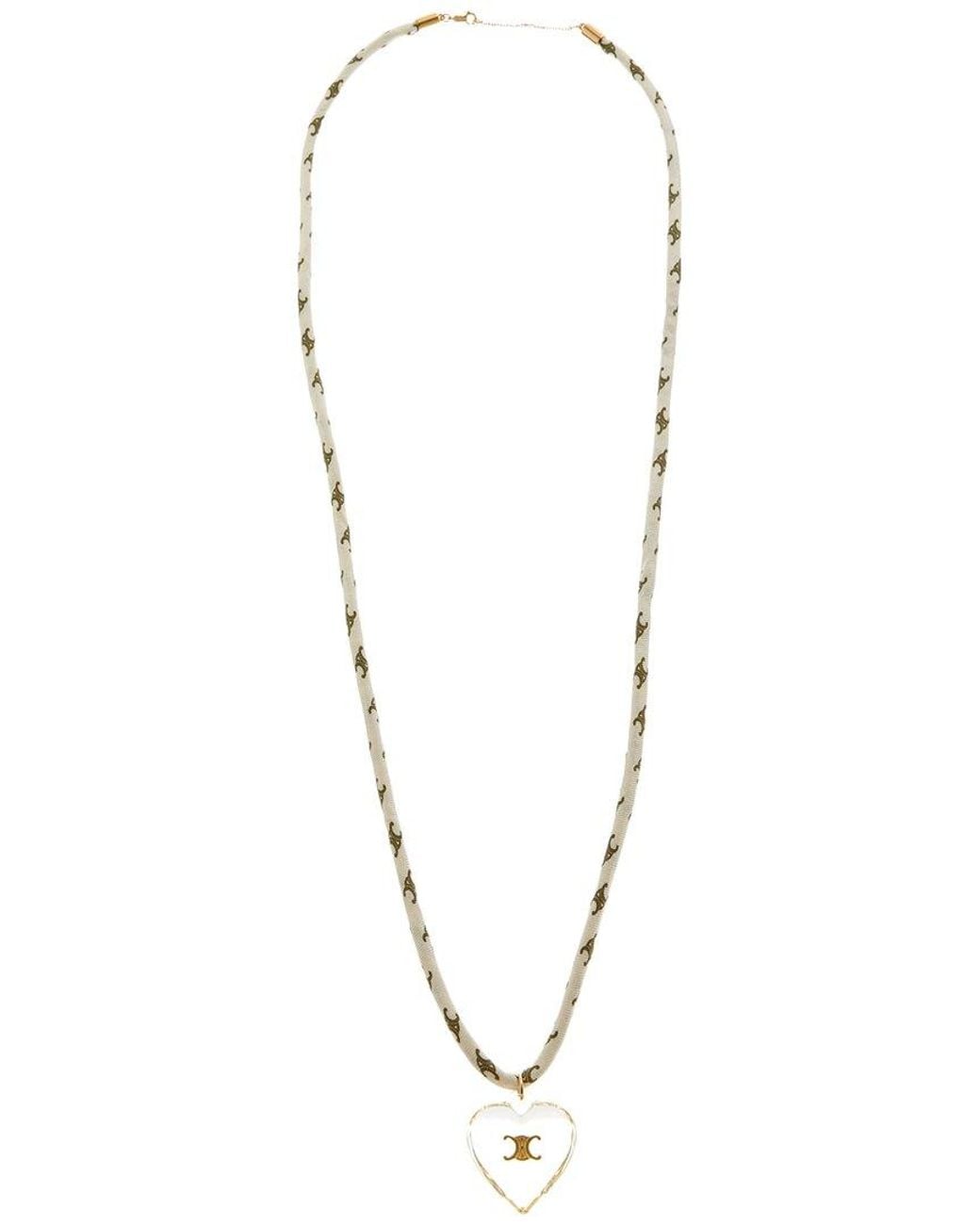 Céline Metallic Cœur Triomphe Necklace