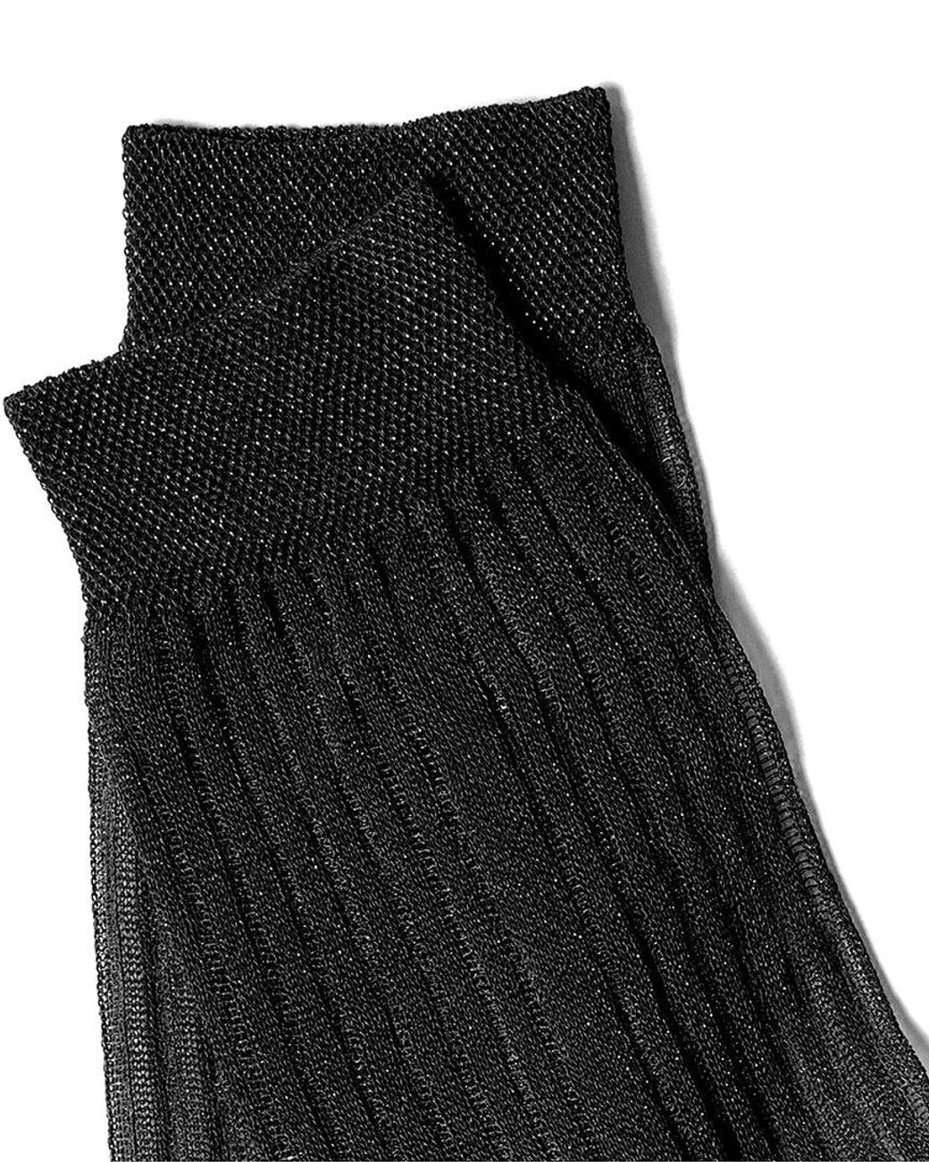 Stems Black Striped Metallic Crew Socks