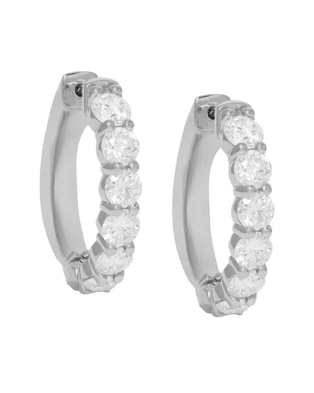 Diana M White Fine Jewelry 14k Diamond Mini Hoops