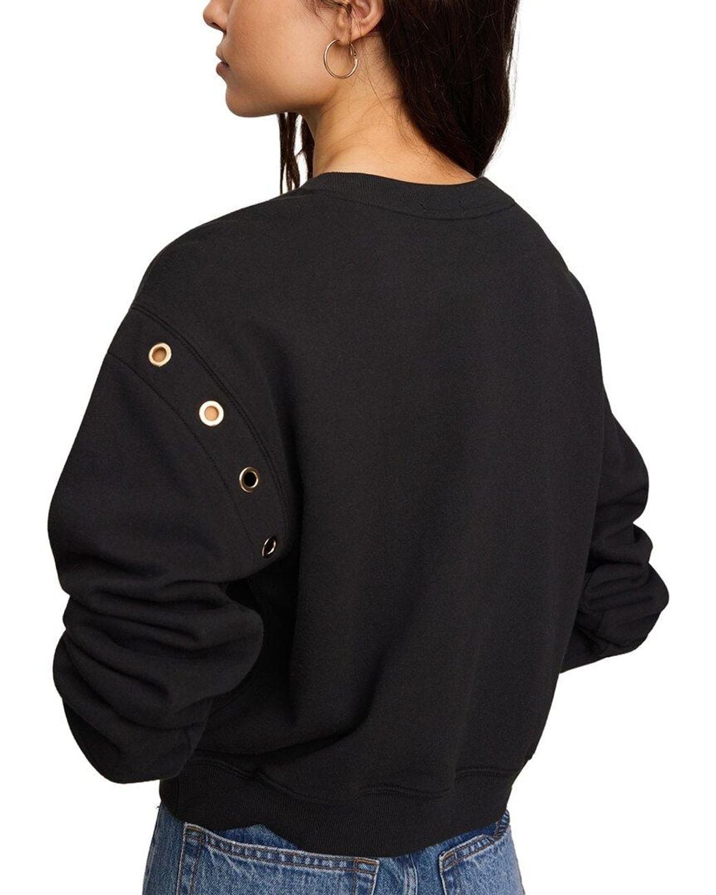 Z Supply Black Axel Grommet Sweatshirt