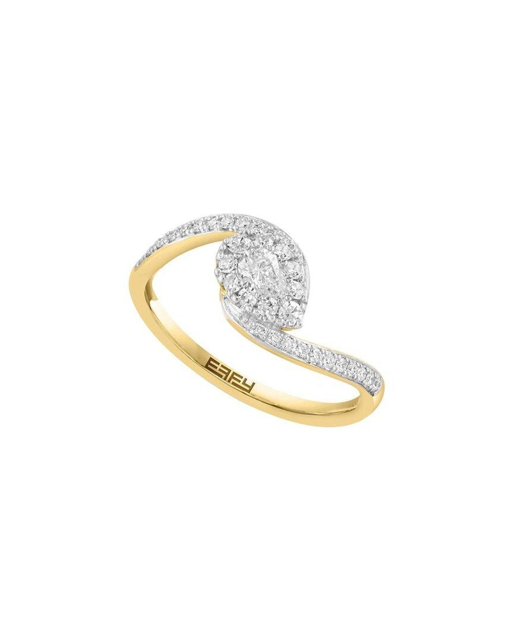 Effy Fine Jewelry White 14K 0.41 Ct. Tw. Diamond Ring