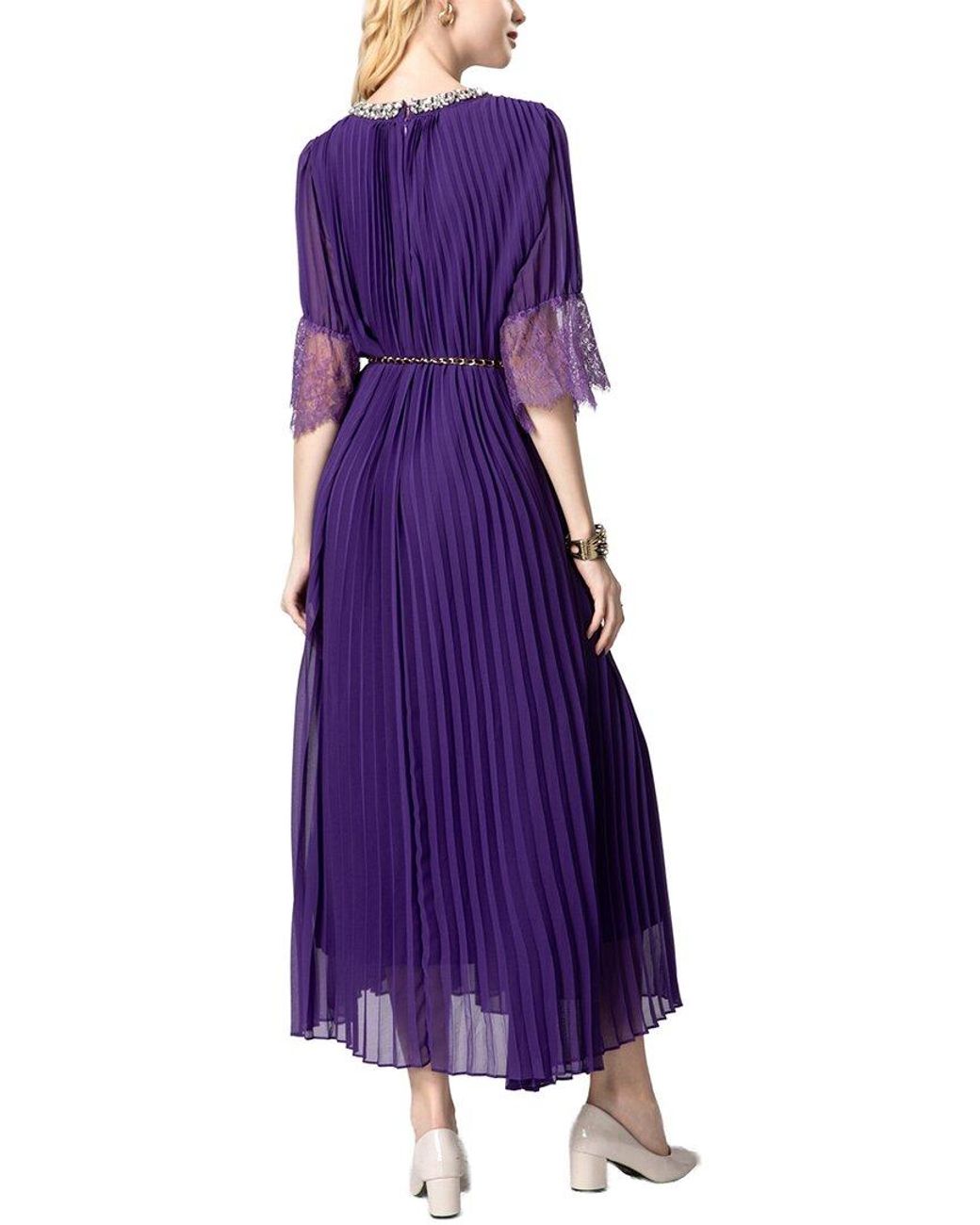 BRC By BURRYCO Purple Solid Maxi Dress