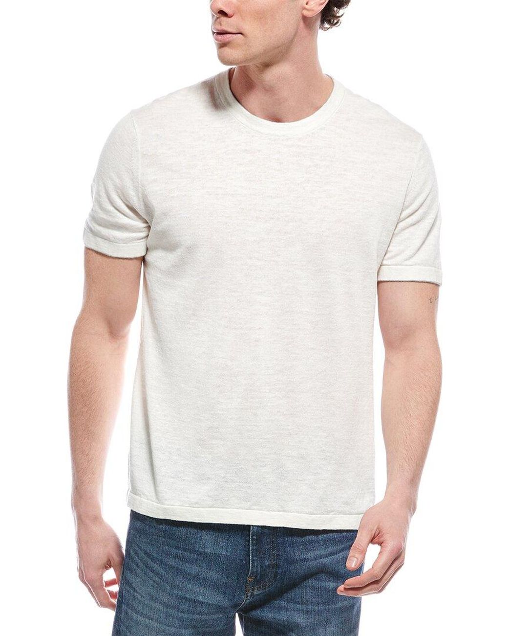 Theory Sarior Linen-Blend T-Shirt in White for Men | Lyst Canada