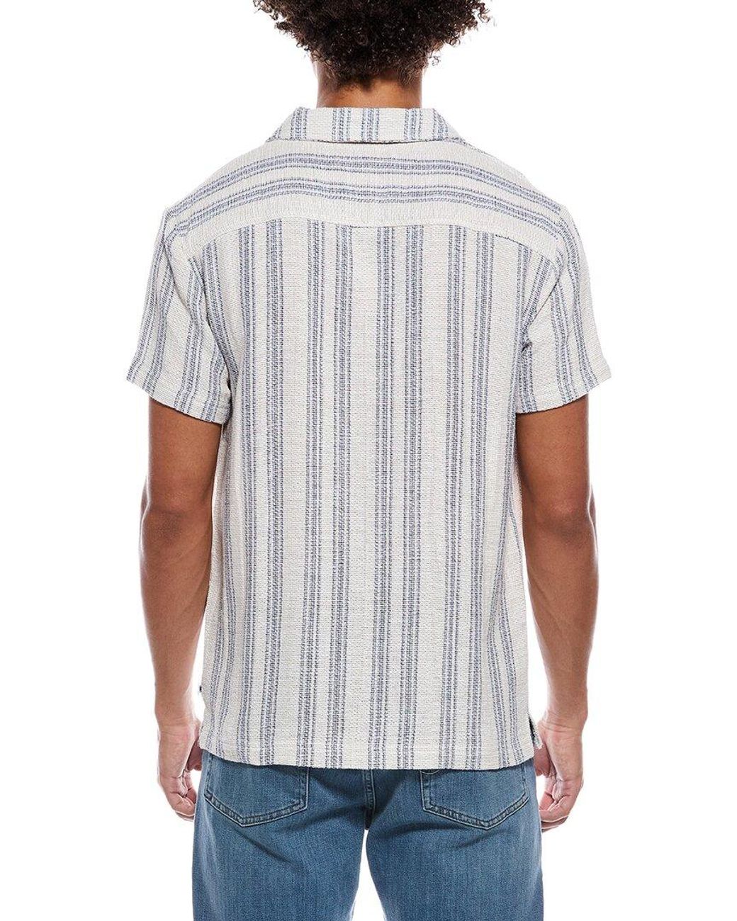 Vintage Summer Gray Basketweave Shirt for men