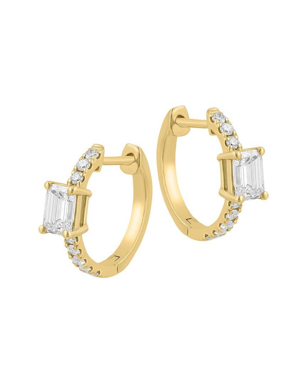 Effy Fine Jewelry Metallic 14K 0.78 Ct. Tw. Lab-Grown Diamond Earrings