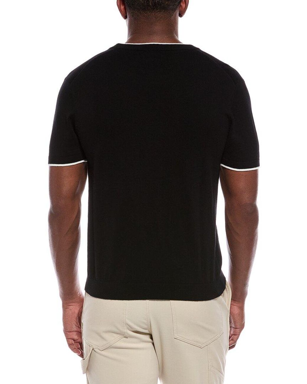 ATM Black Cashmere-Blend Crewneck Sweater for men