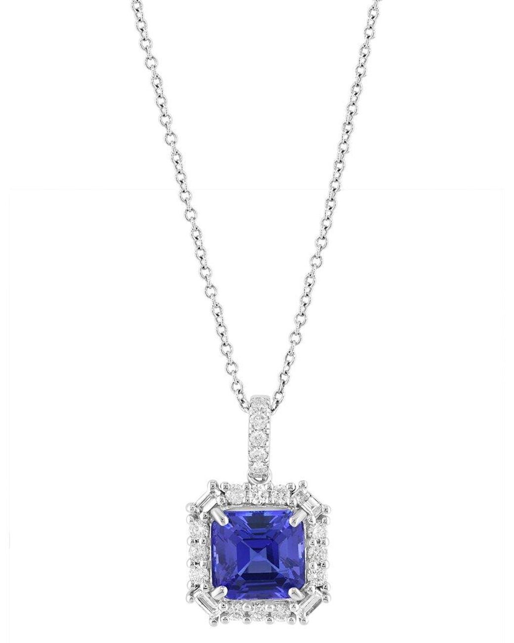 Effy Fine Jewelry Blue 14k 2.81 Ct. Tw. Diamond & Tanzanite Necklace