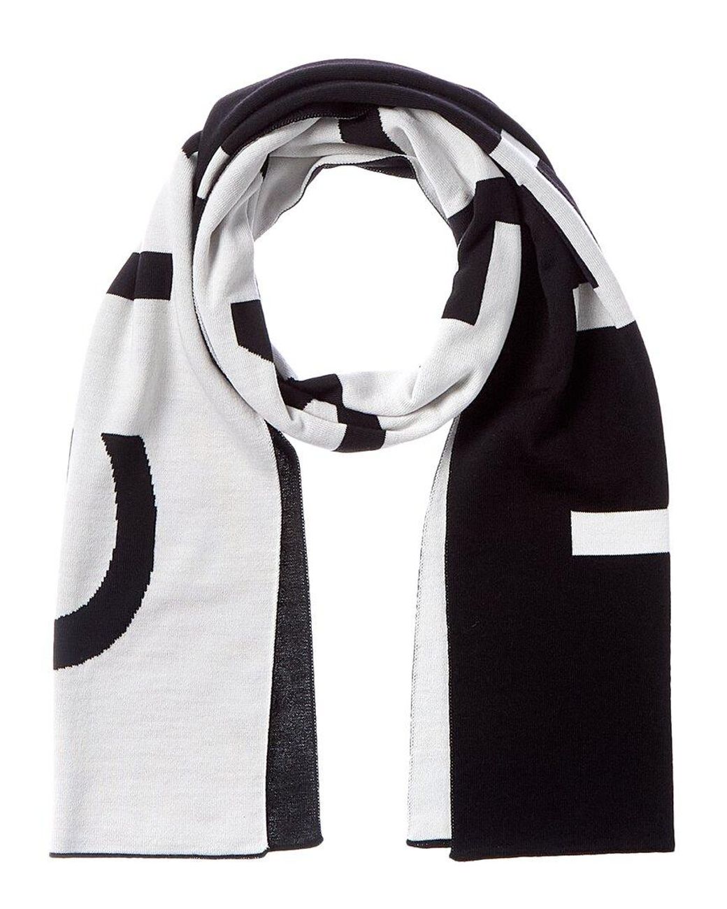 Givenchy Black Jacquard Wool Scarf for men