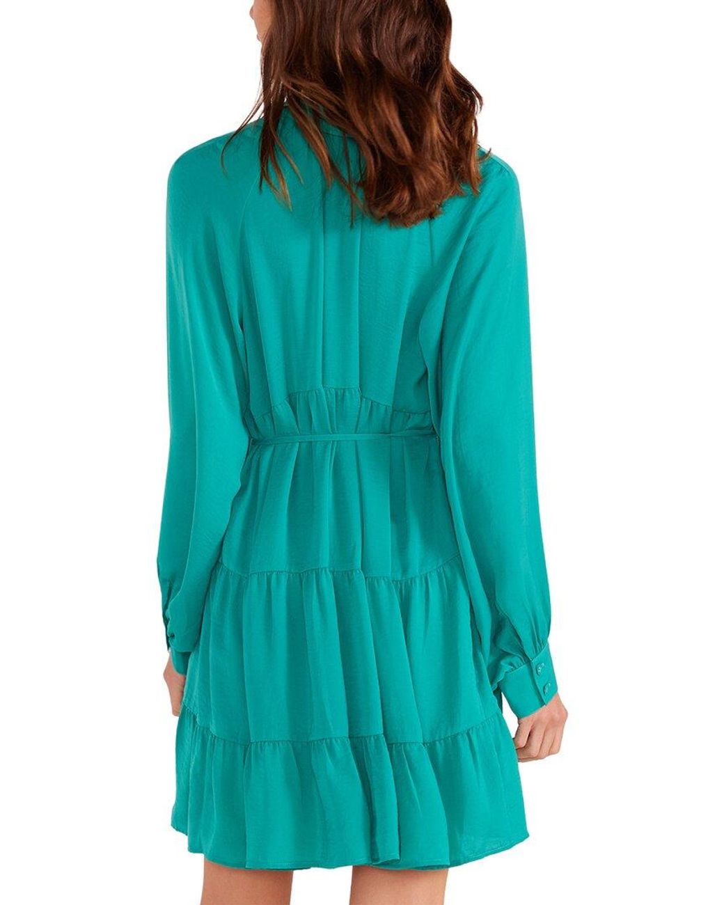 MINKPINK Blue Emma Tiered Shirt Dress